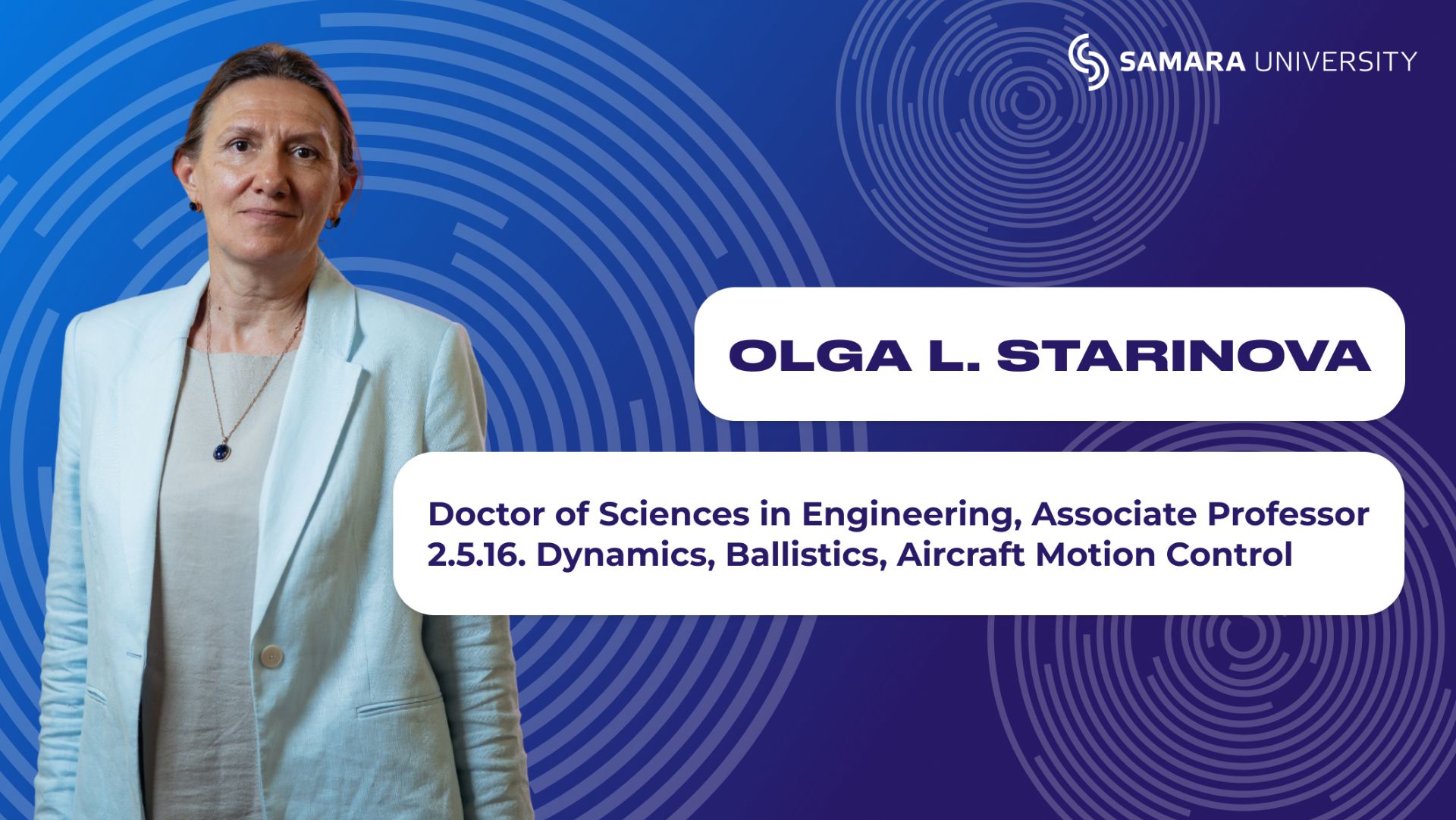 Olga Starinova – Flight Dynamics and Control Systems