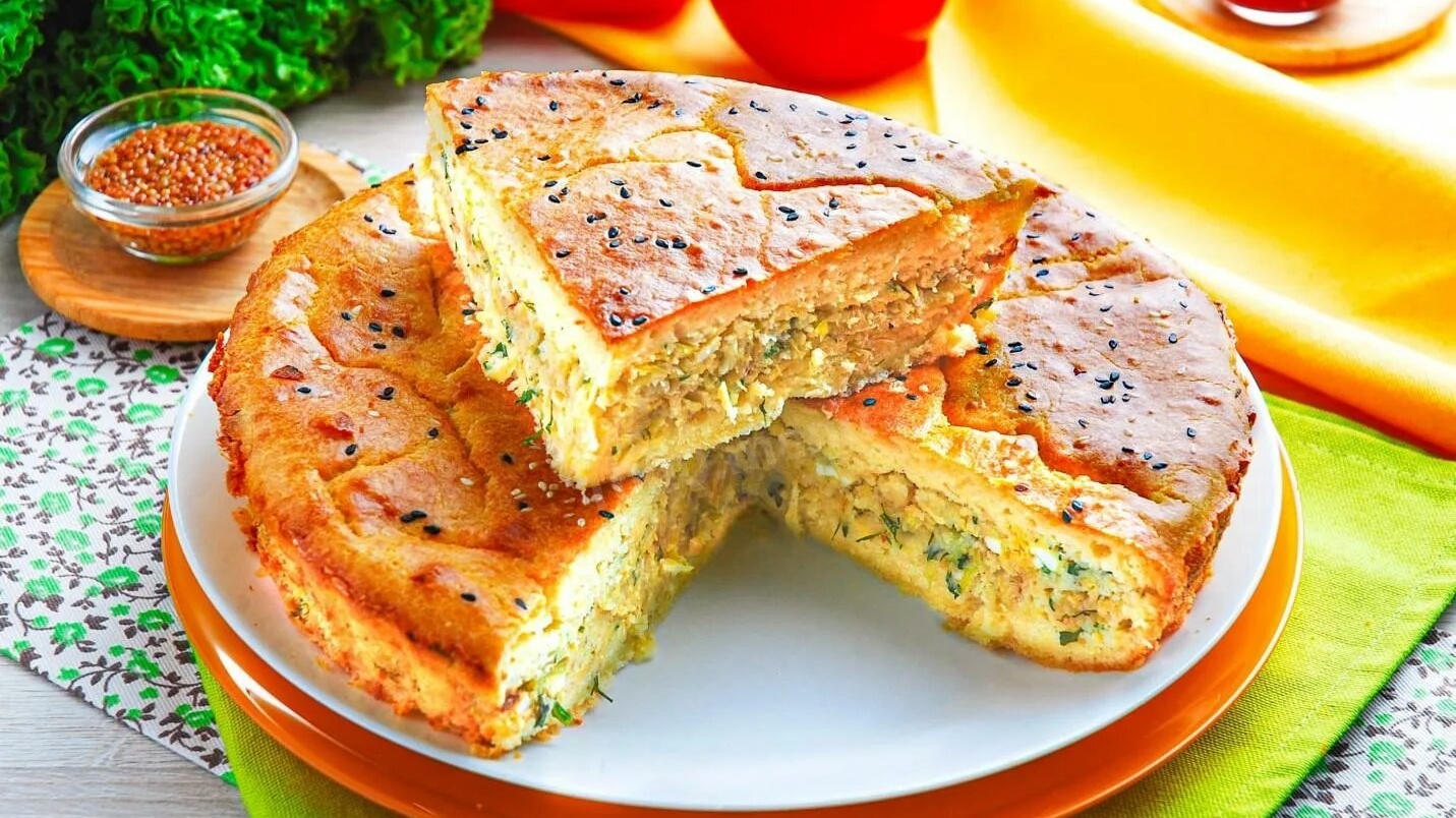 ПИРОГ ЗАЛИВНОЙ С КАПУСТОЙ смотреть онлайн