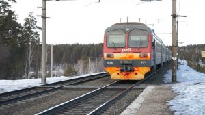 Электропоезд ЭД9М-0174. Покатушки от Новозудилово до Новоповалихи+отправление.