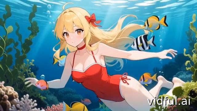 Блондинка под водой