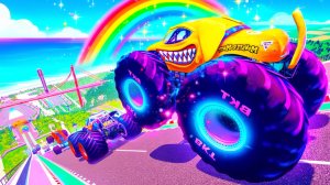 МУЛЬТИКИ ПРО МАШИНКИ Эпические прыжки и столкновения на скоростном монстр-траке Beamng Drive #74