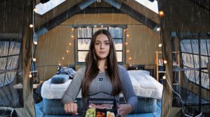 Кемпинг в палатке соло, в дождь и снег.