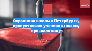Охранница школы в Петербурге, пропустившая ученика с ножом, признала вину