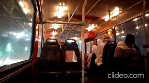 ВЗТМ-5284. (329). Вид салона и вид кабины.  Вечерний полёт в мерзейшую погоду. Петрозаводск.