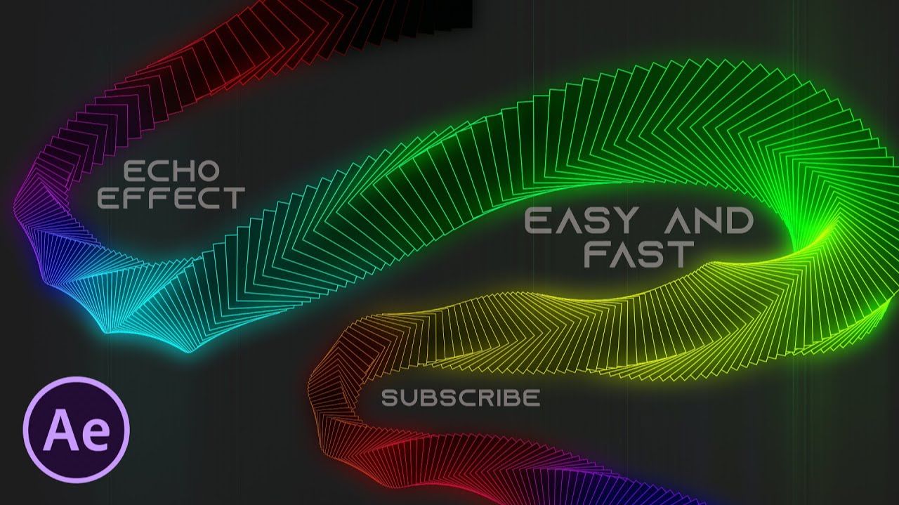 Кинетическая - ECHO - Анимация в AFTER EFFECTS. Подробный туториал. Без плагинов.