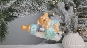 Ёлочная игрушка РАСТЁМ ВО СНЕ, стекло, полистоун, голубая, 12 см, 1001226