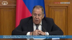 🔴 #ПрямойЭфир: Совместная пресс-конференция С.В.Лаврова с главой МИД Ирана А.Аракчи