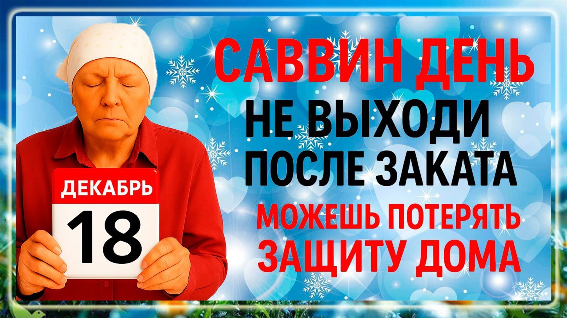 18 декабря Саввин День. Что нельзя делать 18 декабря. Народные Традиции и Приметы Дня. смотреть онлайн
