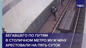 Бегавшего по путям в столичном метро мужчину арестовали на пять суток