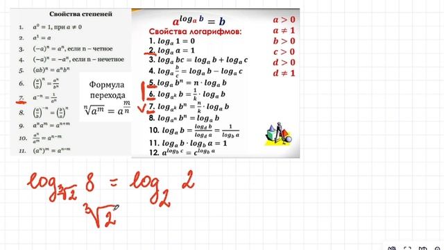 Сложные логарифмы. Как найти с помощью формул.