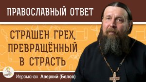 СТРАШЕН ГРЕХ, ПРЕВРАЩЁННЫЙ В СТРАСТЬ.  Иеромонах Аверкий (Белов)