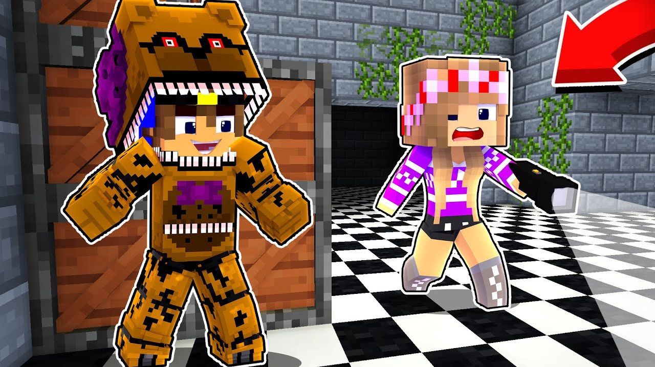 Я ПРЕВРАТИЛСЯ В АНИМАТРОНИКА И ЗАТРОЛЛИЛ ДРУЗЕЙ в МАЙНКРАФТ ! ДЕВУШКА ВИДЕО ТРОЛЛИНГ MINECRAFT FNAF