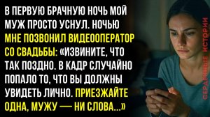 В ПЕРВУЮ БРАЧНУЮ НОЧЬ МУЖ УСНУЛ. НОЧЬЮ МНЕ ПОЗВОНИЛ ВИДЕОГРАФ СО СВАДЬБЫ: ПРИЕЗЖАЙТЕ, МУЖУ НИ СЛОВА