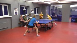 Минин/Шамахова (1253) - Мешков/Файтельсон (945) 14.12 Парный турнир по настольному теннису СПб