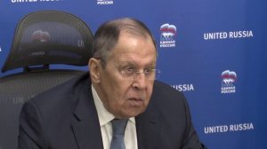 Выступление С.В.Лаврова на заседании Комиссии «Единой России» по международному сотрудничеству