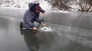 Зимняя рыбалка первый лёд Рязань