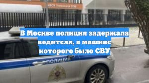 В Москве полиция задержала водителя, в машине которого было СВУ