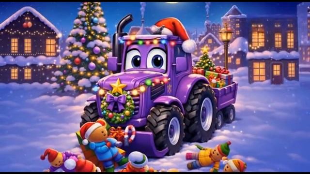 ДЕТСКИЙ СИНИЙ ТРАКТОР! ПЕСЕНКА ПРО РОЗОВЫЙ ТРАКТОР!  НОВОГОДНЕЕ НАСТРОЕНИЕ! ФИОЛЕТОВЫЙ ТРАТКОР!