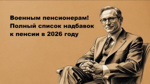 Надбавки к военной пенсии в 2026 году: полный список за выслугу, иждивенцев, север