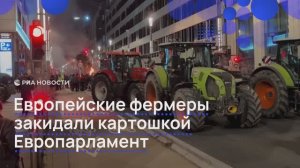 Европейские фермеры закидали картошкой Европарламент