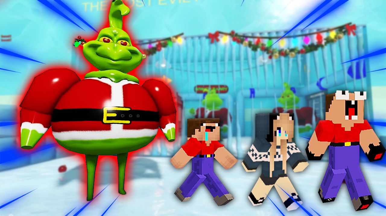 2 НУБА и ДЕВУШКА ПРО ДЕЛАЮТ ПОБЕГ ИЗ ТЮРЬМЫ ГРИНЧА БАРРИ В РОБЛОКС! | Глазастая Морда Minecraft смотреть онлайн