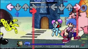 fnf мод на гличь вирус Спанч Боб