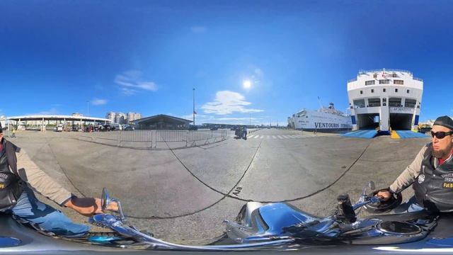 11 мая 2024, выгрузка с парома Бари-Дуррес, 360°, ч.42, [HD 4K]