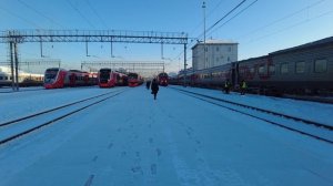 Прибытие поезда 11 на станцию Пермь-2