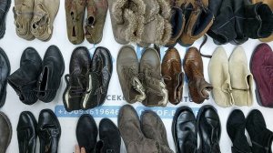 40296 Обувь демисезонная, зимняя (~90% нат. кожа), 10пак, scarpe invernale, секонд (cream/extra) опт