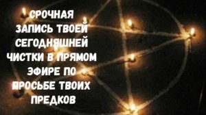 СРОЧНАЯ ЗАПИСЬ ТВОЕЙ СЕГОДНЯШНЕЙ ЧИСТКИ В ПРЯМОМ ЭФИРЕ