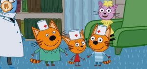 Три Кота Мультфильм Прививка для котят