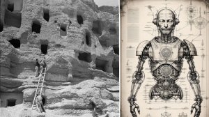 В Тибете в скале обнаружено 4 саркофага со странными существами