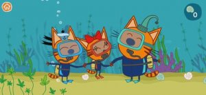 Три Кота Мультфильм Котик в пруду