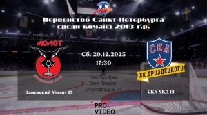 ХК "Заневский Молот" 13 - ХК "СКА ХКД" 13 | 20.12.2025