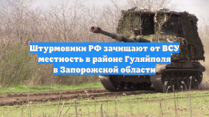 Штурмовики РФ зачищают от ВСУ местность в районе Гуляйполя в Запорожской области