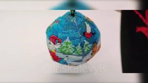 Новогодний шарик вышивка крестиком