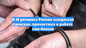 В 12 регионах России задержали граждан, причастных к работе сим-боксов