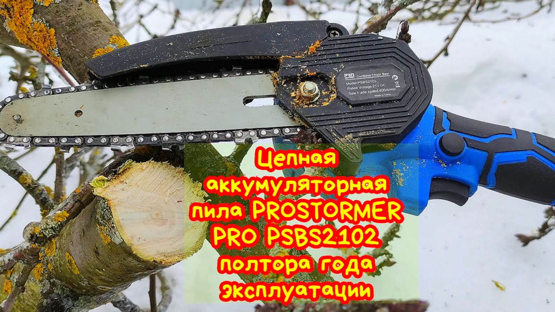 🪚Цепная аккумуляторная пила PROSTORMER PRO PSBS2102 полтора года эксплуатации смотреть онлайн