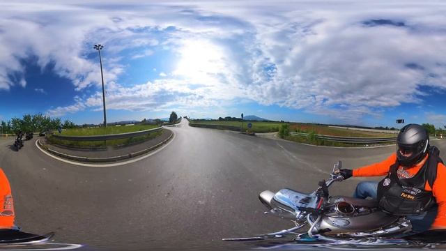 10 мая 2024, дорога в порт Бари, поле засеяно маками, 360°, ч.39, [HD 4K]