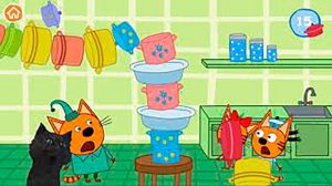 ТРИ КОТА ПОМОГАЕМ МАМЕ СКЛАДЫВАТЬ ПОСУДУ С ГОВОРЯЩИМ СУПЕР КОТОМ ( ИГРА для ДЕТЕЙ ) #123