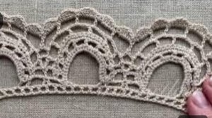 Кайма с подковами крючком Вязаная кайма
