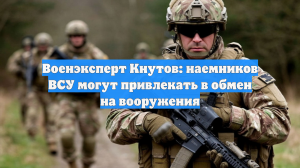 Военэксперт Кнутов: наемников ВСУ могут привлекать в обмен на вооружения
