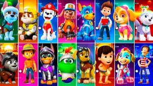 Мультики для Детей Щенячий Патруль Tiles Hop - ТРАКЕР, КРЕПЫШ, МАРШАЛЛ, ЗУМА