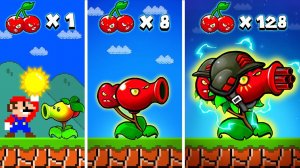 🧟Plants vs Zombies! Mario развивает  Peashooter до максимума!