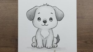 Как очень легко нарисовать Милую Собачку карандашом - урок рисования животных