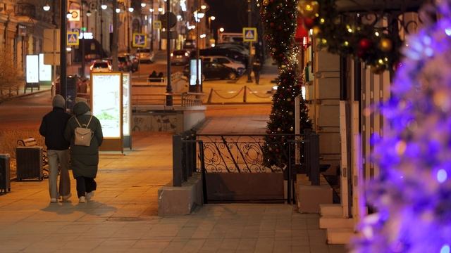 Новогоднюю иллюминацию завершают монтировать во Владивостоке.