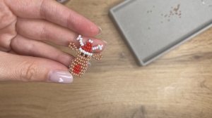 Новогодний олень из бисера 🦌