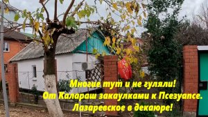 Многие тут и не гуляли! От Калараш по закоулкам к Псезуапсе! Лазаревское в декабре .