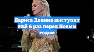 Лариса Долина выступит ещё 6 раз перед Новым годом
