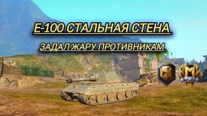 Е-100 стальная стена задал жару противникам